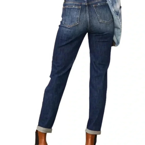 Willow & Root The Mom jean Medium wash Women’s size 25 Style WR150A Distressed - Picture 2 of 13